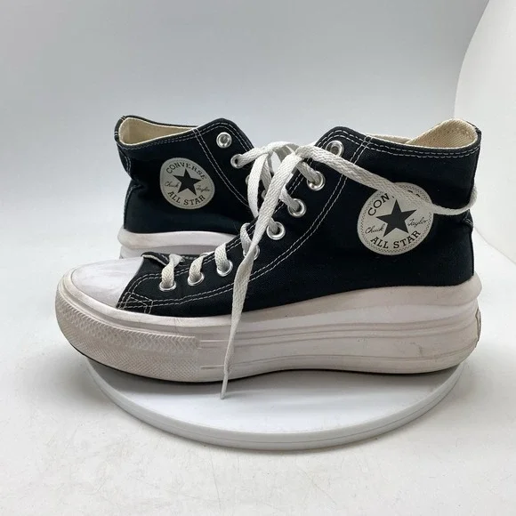Converse Chuck Taylor All Star Move Womens Size 9 Black Athletic Shoes Sneakers - Picture 7 of 10